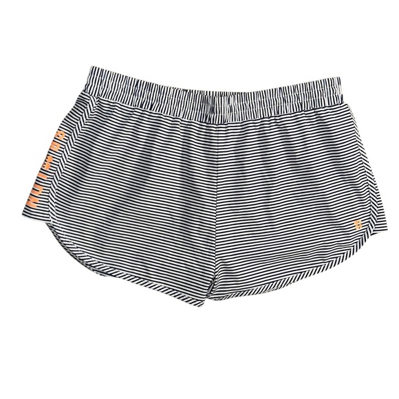 Sweaty Betty London Surfs Up Striped Board Shorts Size Medium Beetle Blue Stripe - Picture 10 of 10